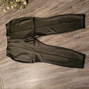 NWOT, Black faux leather like pull on pants/ leggings in a sz. 2 (18-20).